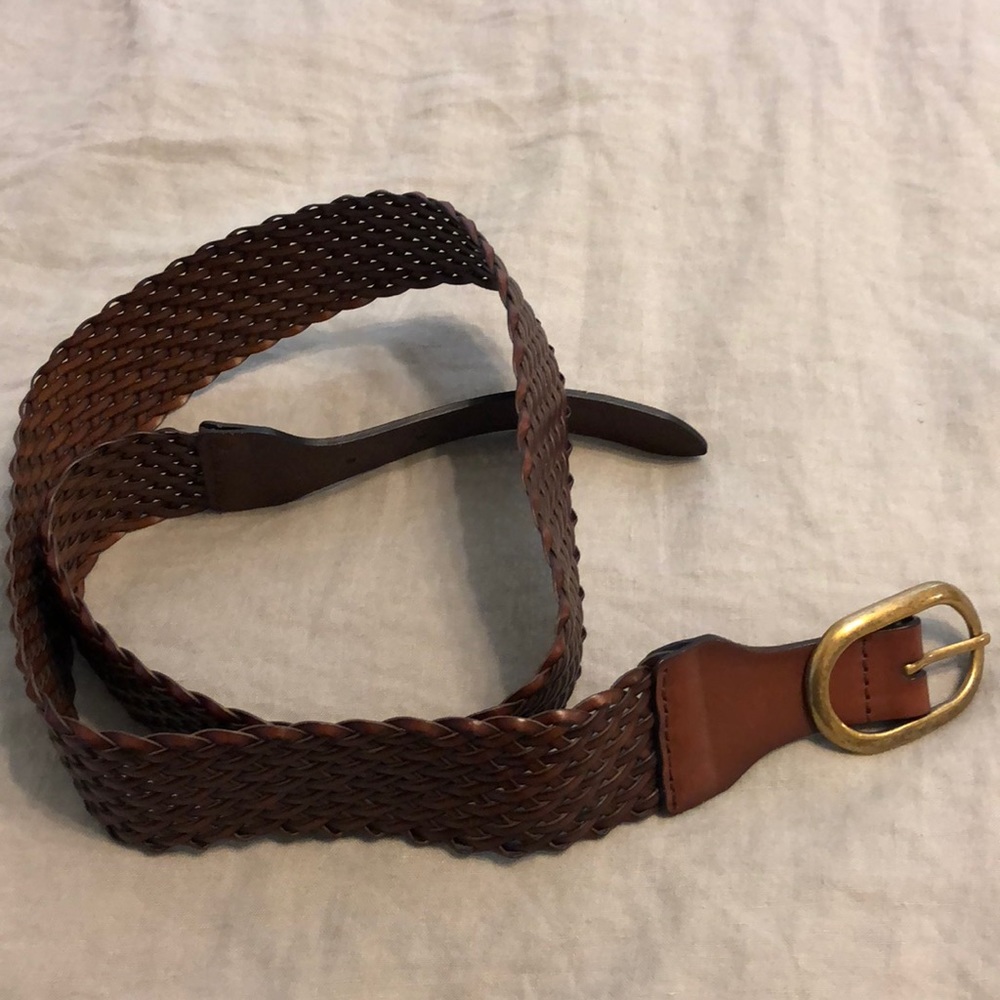 LOFT brown woven belt